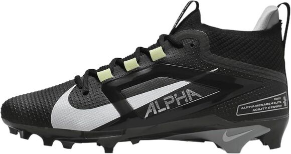 Nike Alpha Menace 4 Elite Football Cleats Men Size 10.5 Black FD7036-002 NEW